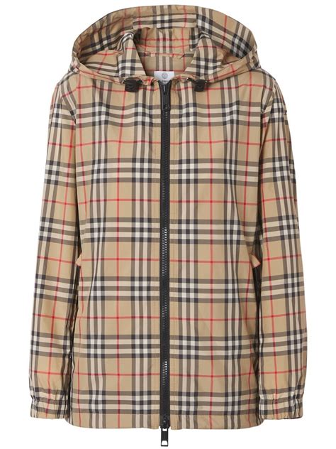 burberry women's hooded jacket|burberry vintage check hooded jacket.